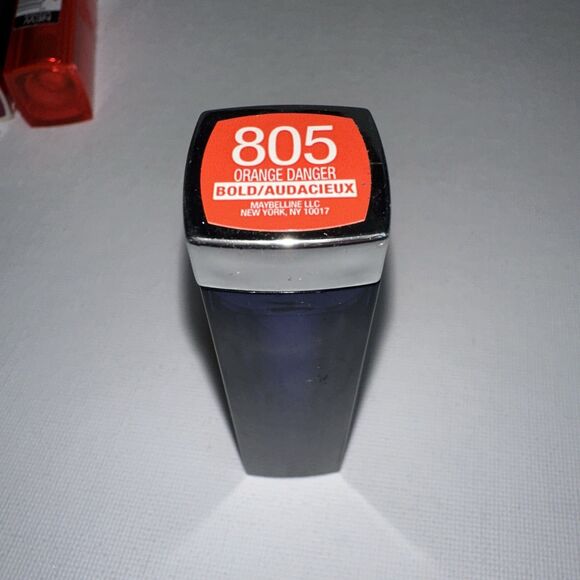 Maybelline Loaded Bolds Lipstick 805 Orange Danger Vibrant Longwear Shade - Picture 4 of 12